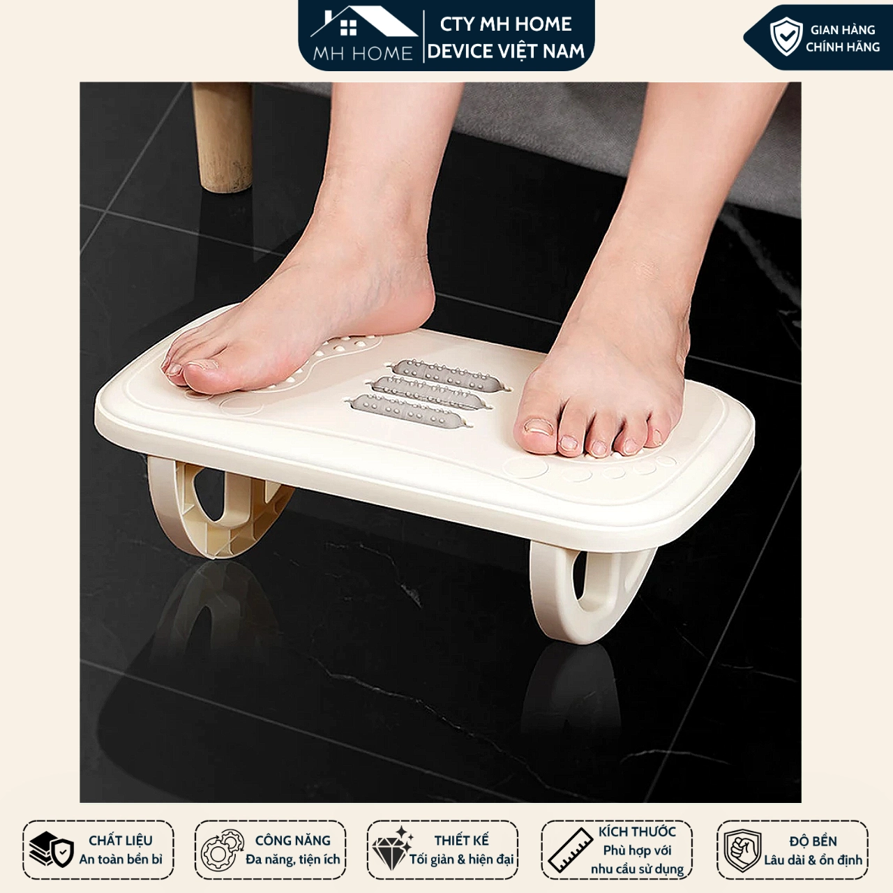Ghế Kê Chân Massage Công Thái Học Có Con Lăn  Ghế Gác Chân Thư Giãn Cho Văn Phòng